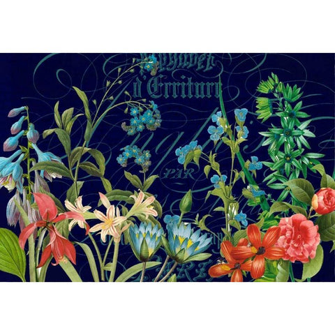 Midnight Garden Gold Ornate Wood Framed Art Print with Double Matting by Allen, Candace