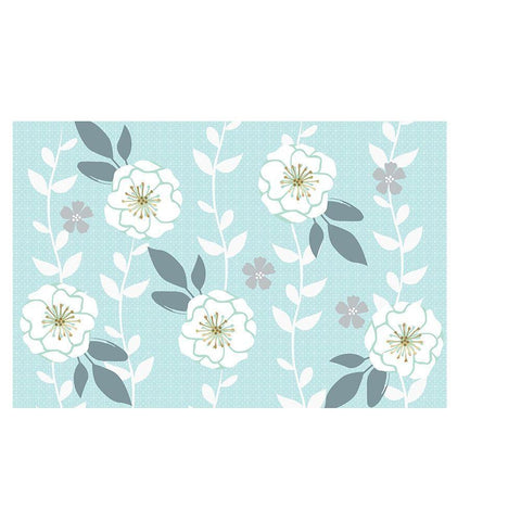 Folksy Floral Gold Ornate Wood Framed Art Print with Double Matting by Allen, Candace