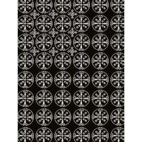 Midnight Floral Black Modern Wood Framed Art Print with Double Matting by Allen, Candace
