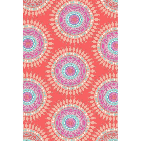 Bright Boho Bedding Black Modern Wood Framed Art Print with Double Matting by Allen, Candace