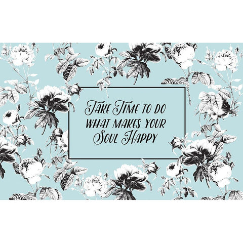 Happy Soul Blue Black Modern Wood Framed Art Print by Allen, Candace