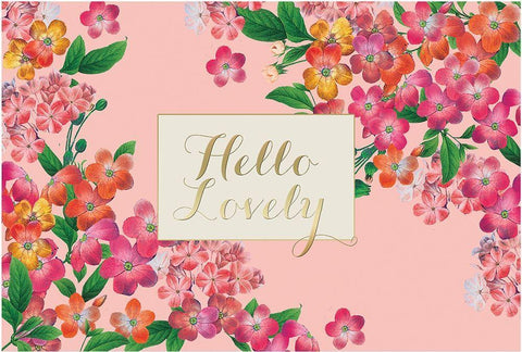 Pretty Floral on Pink White Modern Wood Framed Art Print with Double Matting by Allen, Candace