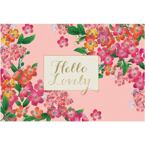 Pretty Floral on Pink Black Modern Wood Framed Art Print with Double Matting by Allen, Candace