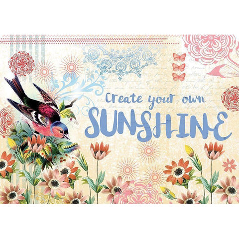Sunshine Day Gold Ornate Wood Framed Art Print with Double Matting by Allen, Candace