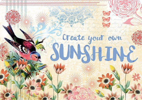 Sunshine Day White Modern Wood Framed Art Print with Double Matting by Allen, Candace