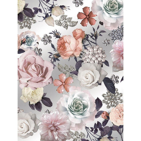 Gem Eufloria 1 Black Modern Wood Framed Art Print with Double Matting by Allen, Candace