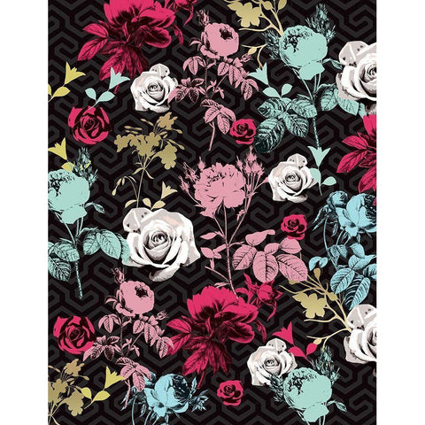 Modern Drama Fleur 1 Black Modern Wood Framed Art Print by Allen, Candace