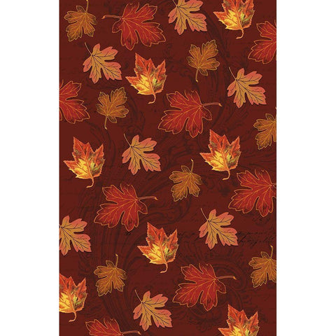 Welcome Fall Leaves Swirl 3 White Modern Wood Framed Art Print by Allen, Candace
