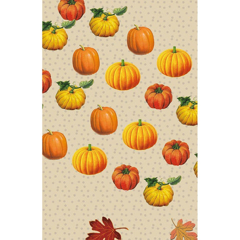 Welcome Fall Pumpkin and Dots White Modern Wood Framed Art Print by Allen, Candace