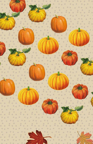 Welcome Fall Pumpkin and Dots White Modern Wood Framed Art Print with Double Matting by Allen, Candace