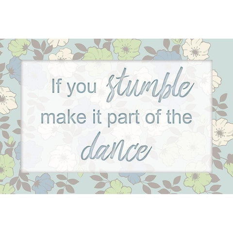 Dance Stumble 1 Gold Ornate Wood Framed Art Print with Double Matting by Lula Bijoux and Company