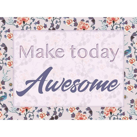 Awesome Day 1 Black Modern Wood Framed Art Print by Lula Bijoux and Company