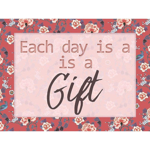 Daily Gifts 1 White Modern Wood Framed Art Print by Lula Bijoux and Company