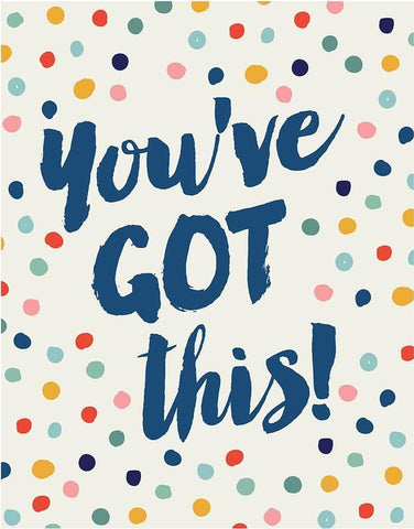 Youve Got This White Modern Wood Framed Art Print with Double Matting by Lula Bijoux and Company