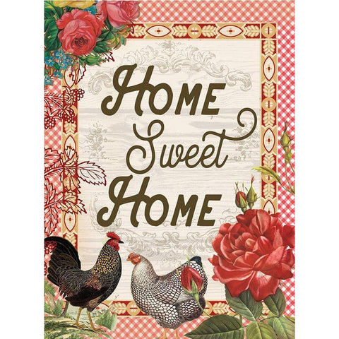 Home Sweet Home Black Modern Wood Framed Art Print by Lula Bijoux and Company