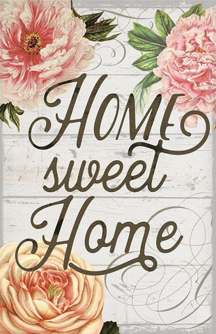 Home Sweet Home Flag Black Ornate Wood Framed Art Print with Double Matting by Lula Bijoux and Company