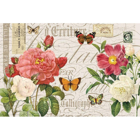 Floral Botanique Gold Ornate Wood Framed Art Print with Double Matting by Lula Bijoux and Company