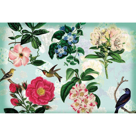 Spring Vintage Botanica 1 Gold Ornate Wood Framed Art Print with Double Matting by Lula Bijoux and Company
