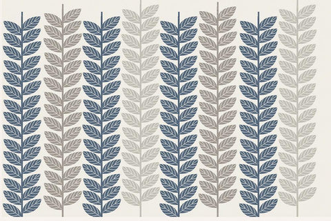 Vine Leaves 3 Black Ornate Wood Framed Art Print with Double Matting by Lula Bijoux and Company
