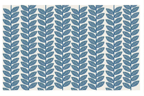 Vine Leaves 4 White Modern Wood Framed Art Print with Double Matting by Lula Bijoux and Company