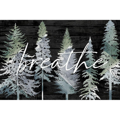 Breathe White Modern Wood Framed Art Print by Lula Bijoux and Company