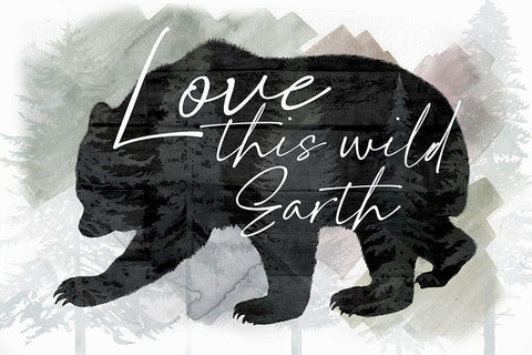 Love This Wild Earth White Modern Wood Framed Art Print with Double Matting by Lula Bijoux and Company