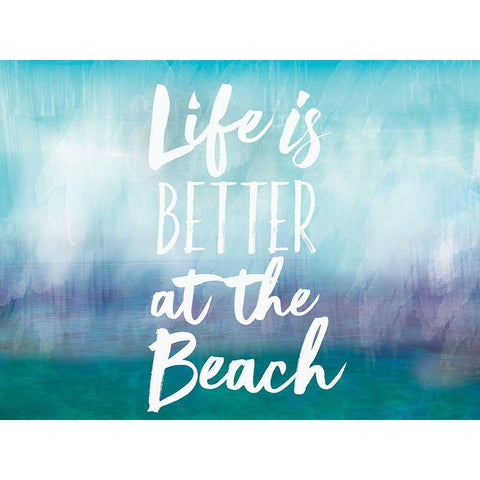 Life is Better Black Modern Wood Framed Art Print by Lula Bijoux and Company