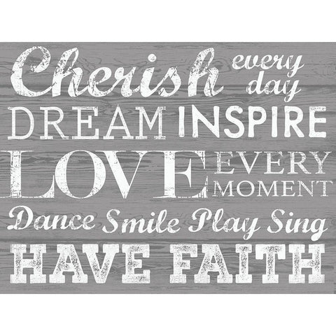 Cherish Gold Ornate Wood Framed Art Print with Double Matting by Lula Bijoux and Company