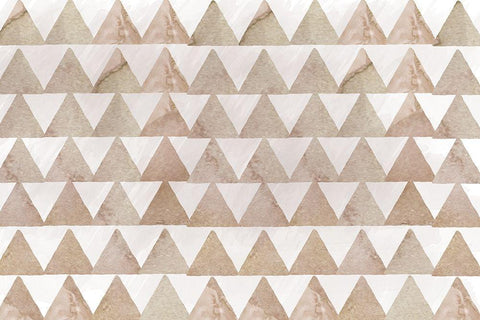 Golden Abstract White Modern Wood Framed Art Print with Double Matting by Lula Bijoux and Company