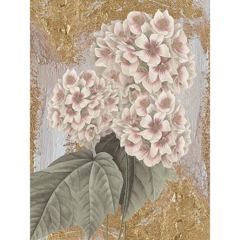 Goldern Flower White Modern Wood Framed Art Print by Lula Bijoux and Company