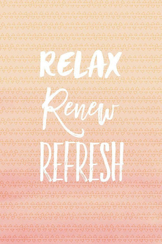 Relax Renew White Modern Wood Framed Art Print with Double Matting by Lula Bijoux and Company