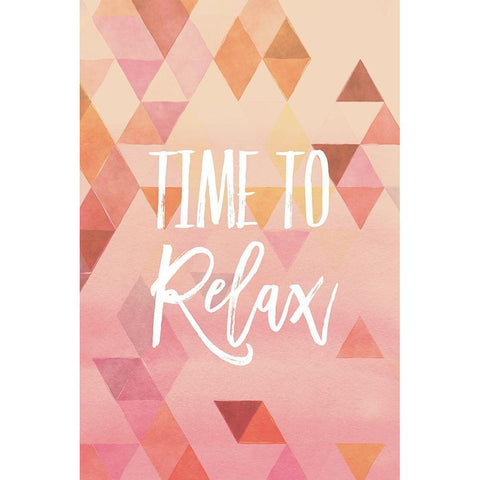 Time to Relax Black Modern Wood Framed Art Print with Double Matting by Lula Bijoux and Company