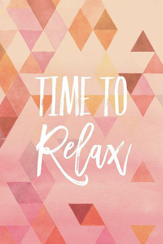 Time to Relax Black Ornate Wood Framed Art Print with Double Matting by Lula Bijoux and Company