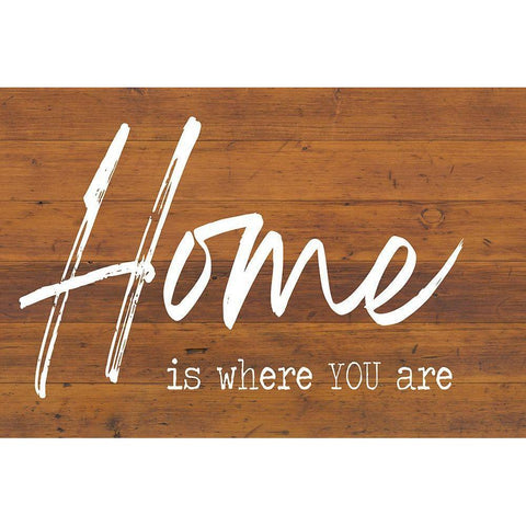 Home is Where You Are Gold Ornate Wood Framed Art Print with Double Matting by Lula Bijoux And Company