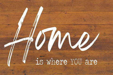 Home is Where You Are Black Ornate Wood Framed Art Print with Double Matting by Lula Bijoux And Company