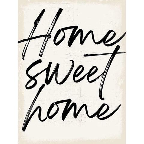 Home Sweet Home Black Modern Wood Framed Art Print with Double Matting by Lula Bijoux and Company