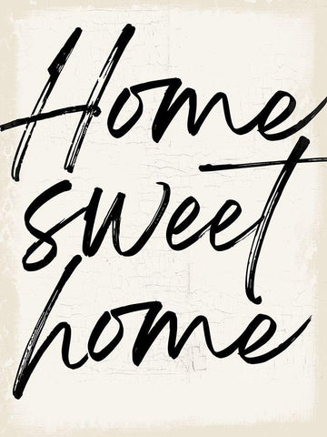 Home Sweet Home White Modern Wood Framed Art Print with Double Matting by Lula Bijoux and Company