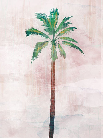 Tropical Beach Palm 2 V2 Black Modern Wood Framed Art Print by Lula Bijoux and Company