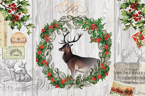 Rustic Holiday 1 Black Modern Wood Framed Art Print by Lula Bijoux And Company