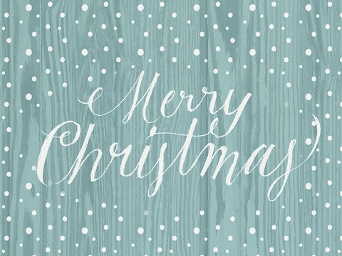 Snowfall Collection 1 White Modern Wood Framed Art Print with Double Matting by Lula Bijoux And Company