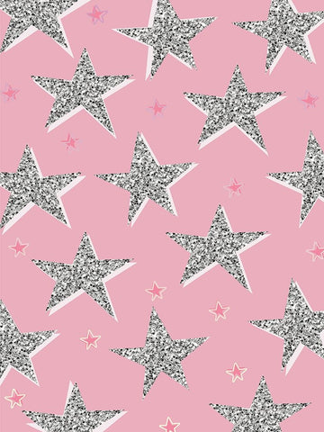 Stars 4 Black Ornate Wood Framed Art Print with Double Matting by Lula Bijoux and Company
