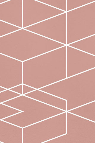 Rose Geometric 2 Black Modern Wood Framed Art Print by Lula Bijoux and Company