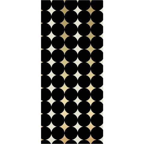 Geo Black and Gold 3 Black Modern Wood Framed Art Print with Double Matting by Allen, Candace