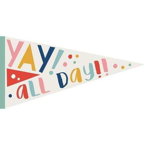 Awesome Pennant 1 White Modern Wood Framed Art Print by Lula Bijoux and Company