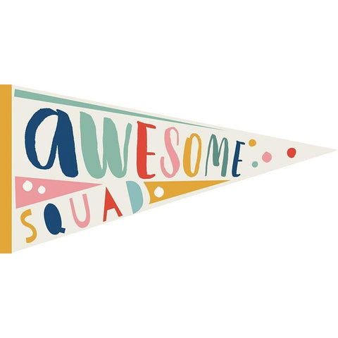 Awesome Pennant 2 Black Modern Wood Framed Art Print with Double Matting by Lula Bijoux and Company