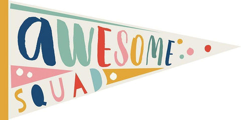 Awesome Pennant 2 Black Ornate Wood Framed Art Print with Double Matting by Lula Bijoux and Company