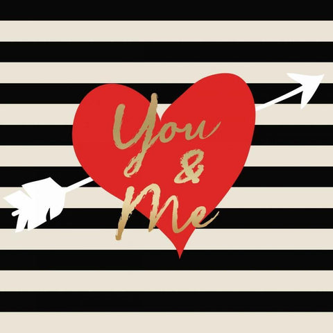 Valentines Day Heart 2 Black Modern Wood Framed Art Print with Double Matting by Allen, Candace