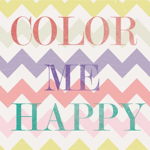 Color Me Happy 1 Black Ornate Wood Framed Art Print with Double Matting by Allen, Candace