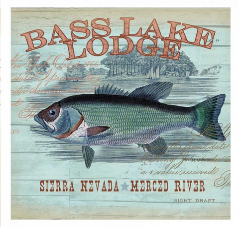 Bass Lake Black Ornate Wood Framed Art Print with Double Matting by Allen, Candace