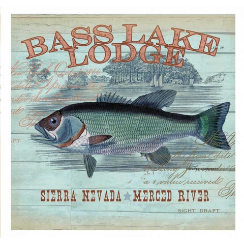 Bass Lake White Modern Wood Framed Art Print by Allen, Candace